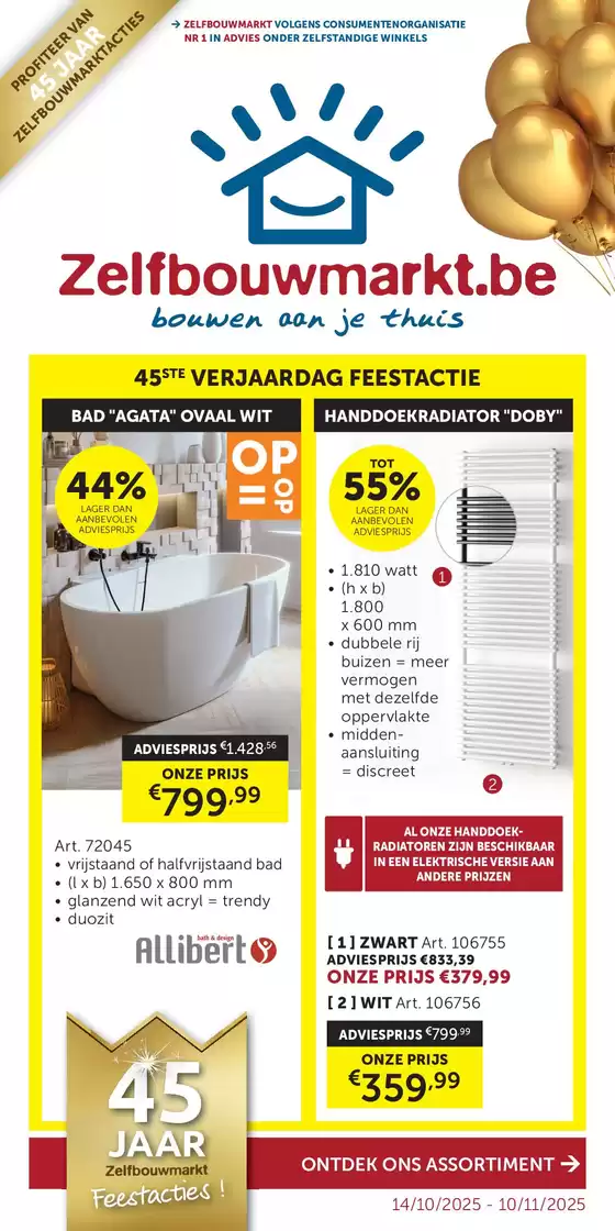 Catalogue Zelfbouwmarkt | Folderacties | 2025-10-14T00:00:00.000Z - 2025-11-10T00:00:00.000Z