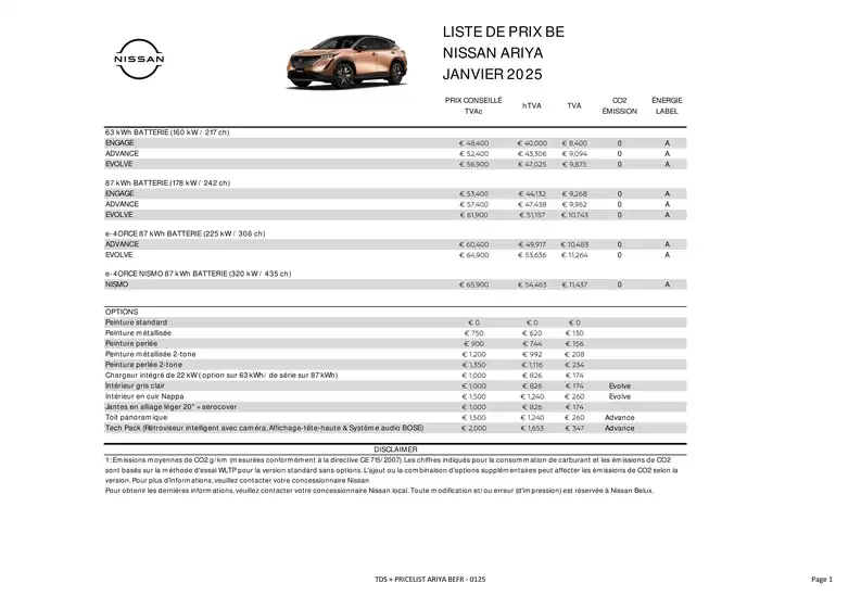 Catalogue Nissan à Waterloo | TDS Nissan ARIYA BEFR | 2025-10-17T00:00:00.000Z - 2025-10-31T00:00:00.000Z