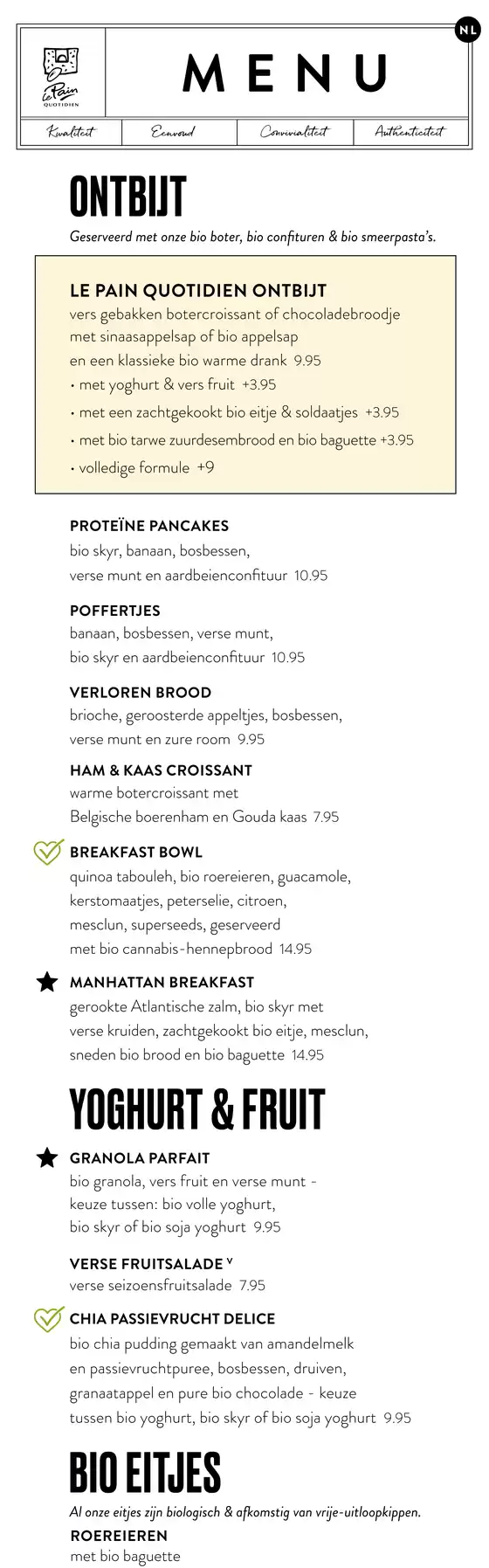 Catalogue Le Pain quotidien | Menu | 2025-10-17T00:00:00.000Z - 2025-11-21T00:00:00.000Z