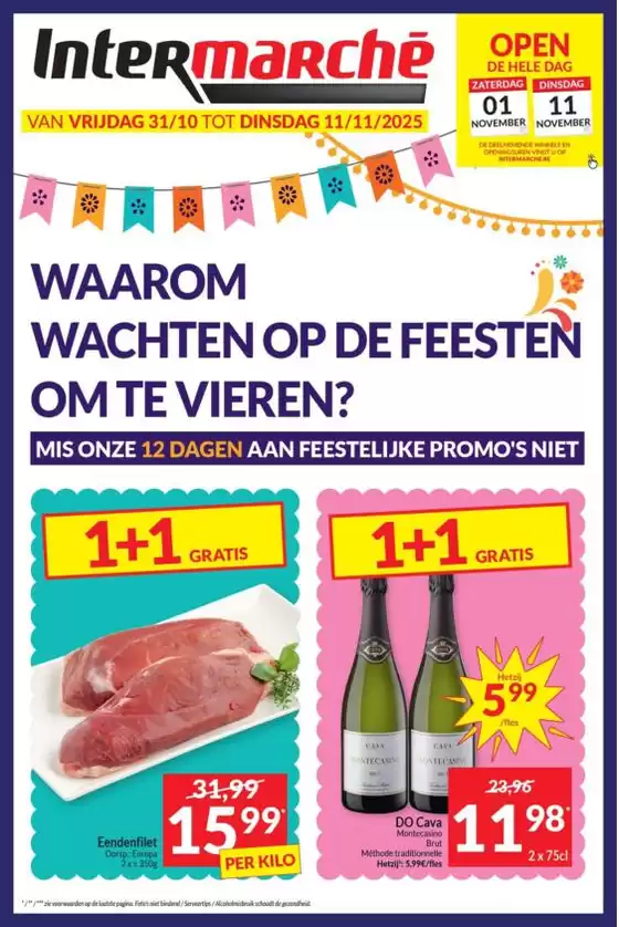 Catalogue Intermarché à Audenarde | Mis onze 12 dagen aan feestelijke promo’s niet NL | 2025-10-23T00:00:00.000Z - 2025-11-06T00:00:00.000Z