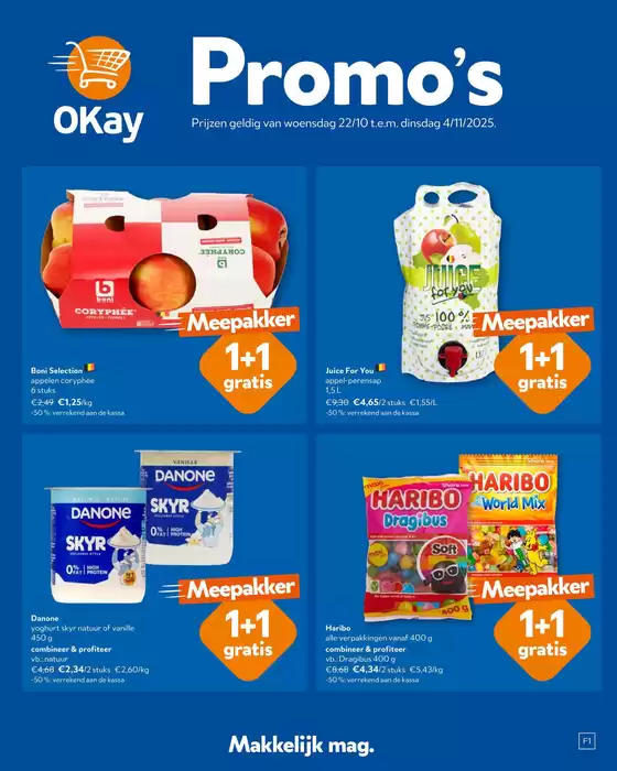 Catalogue OKay Supermarkt à Tervuren | Volgende folder - NL | 2025-10-22T00:00:00.000Z - 2025-11-04T00:00:00.000Z