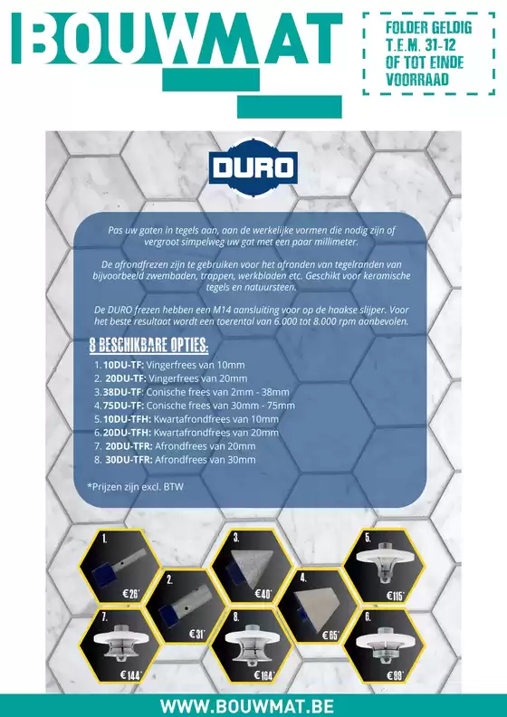 Catalogue Bouwmat | Folder Duro | 2025-10-31T00:00:00.000Z - 2025-12-31T00:00:00.000Z