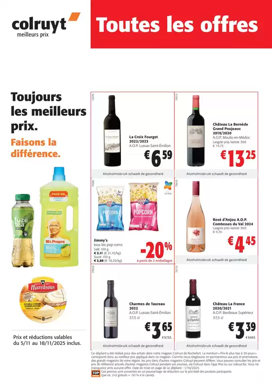 Catalogue Colruyt à Liège | Nouvelles offres à découvrir | 2025-11-05T00:00:00.000Z - 2025-11-18T00:00:00.000Z