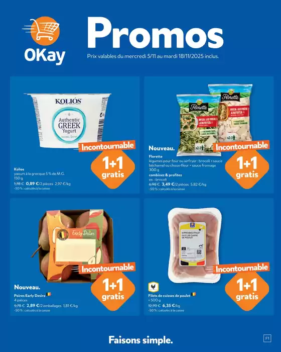 Catalogue OKay Supermarkt à Liège | Prochain dépliant - FR | 2025-11-05T00:00:00.000Z - 2025-11-18T00:00:00.000Z