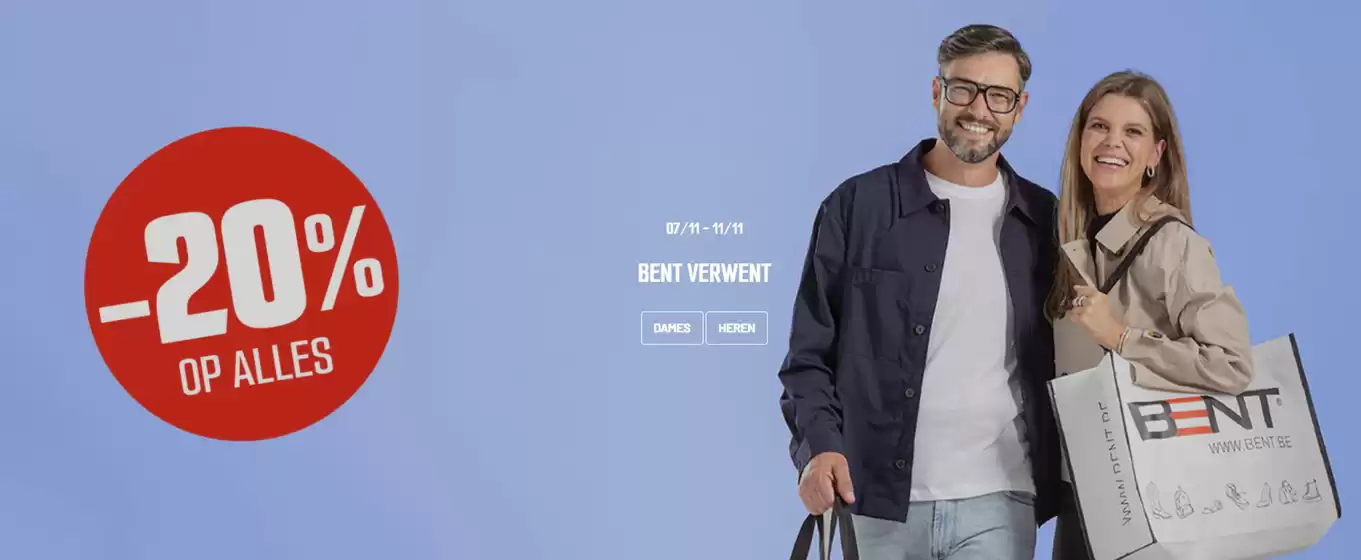 Catalogue Bent | -20% | 2025-11-10T00:00:00.000Z - 2025-11-11T00:00:00.000Z