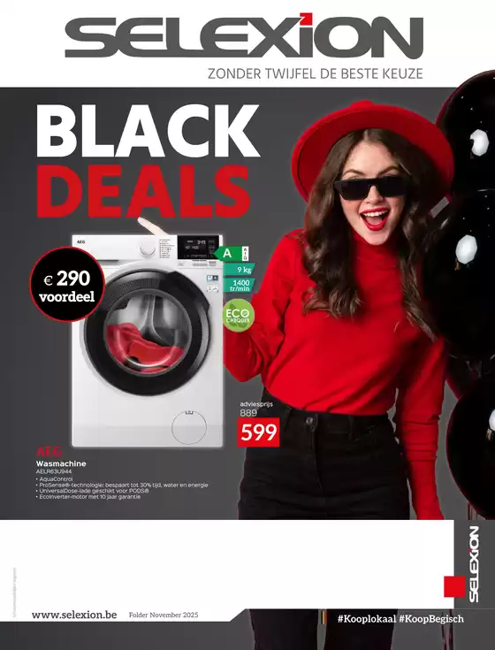 Catalogue Selexion à Bierbeek | Witgoed Folder Black Deals NL | 2025-11-14T00:00:00.000Z - 2025-12-01T00:00:00.000Z