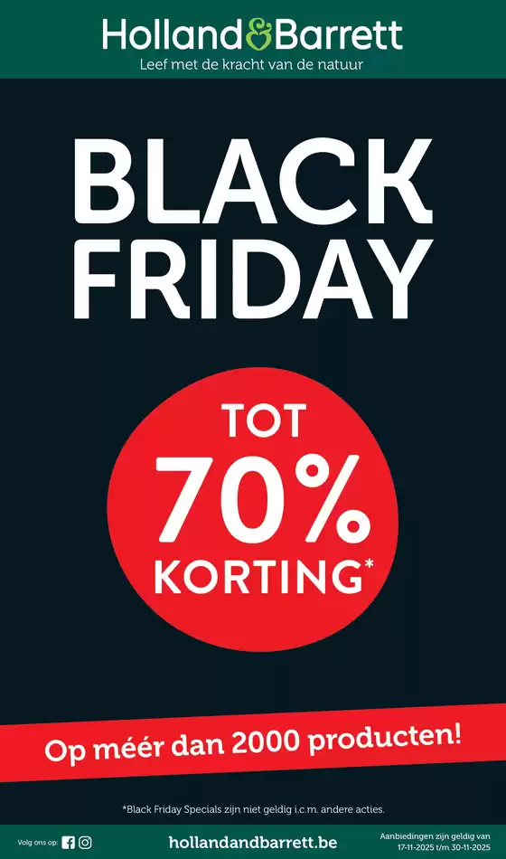 Catalogue Holland & Barrett | Black Friday NL | 2025-11-17T00:00:00.000Z - 2025-11-30T00:00:00.000Z