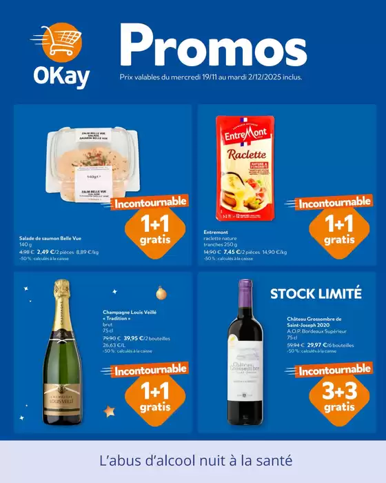 Catalogue OKay Supermarkt | Prochain dépliant - FR | 2025-11-19T00:00:00.000Z - 2025-12-02T00:00:00.000Z