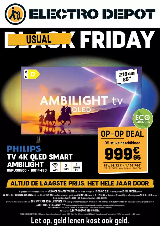 Catalogue Electrodepot | Usual Black Friday NL | 2025-11-26T00:00:00.000Z - 2025-12-04T00:00:00.000Z