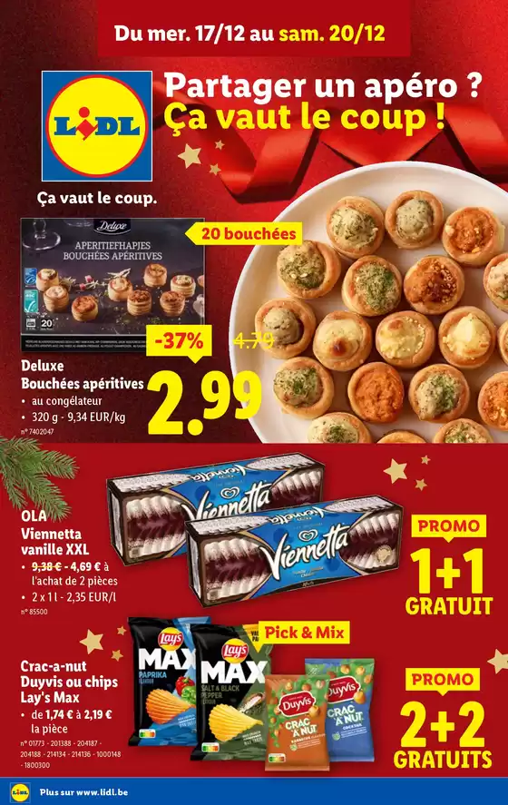 Catalogue Lidl à Anvers | 17/12 - 20/12 | 2025-12-17T00:00:00.000Z - 2025-12-24T00:00:00.000Z