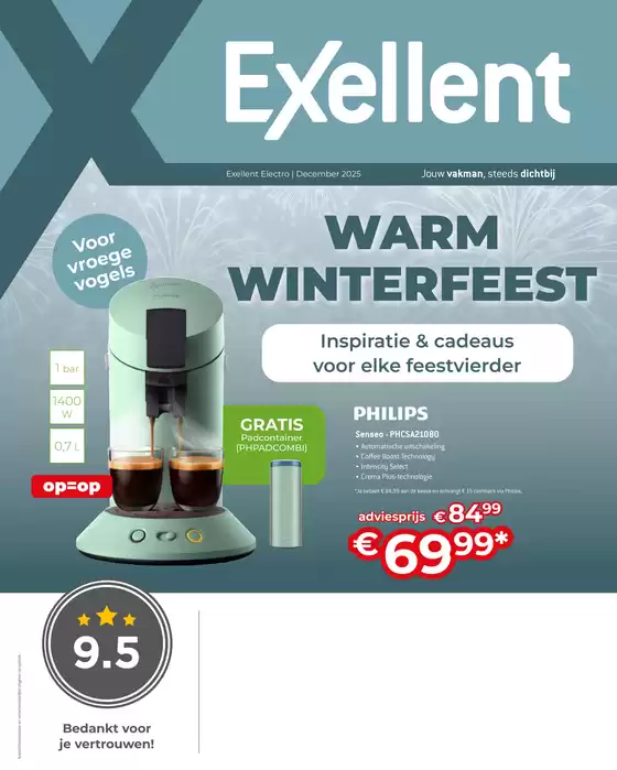 Catalogue Exellent | Exellent witgoed folder warm winterfeest 2025 | 2025-12-01T00:00:00.000Z - 2025-12-31T00:00:00.000Z