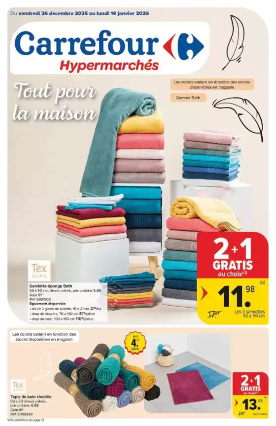 Catalogue Carrefour | Meilleures offres et réductions | 2025-12-26T00:00:00.000Z - 2026-01-19T00:00:00.000Z