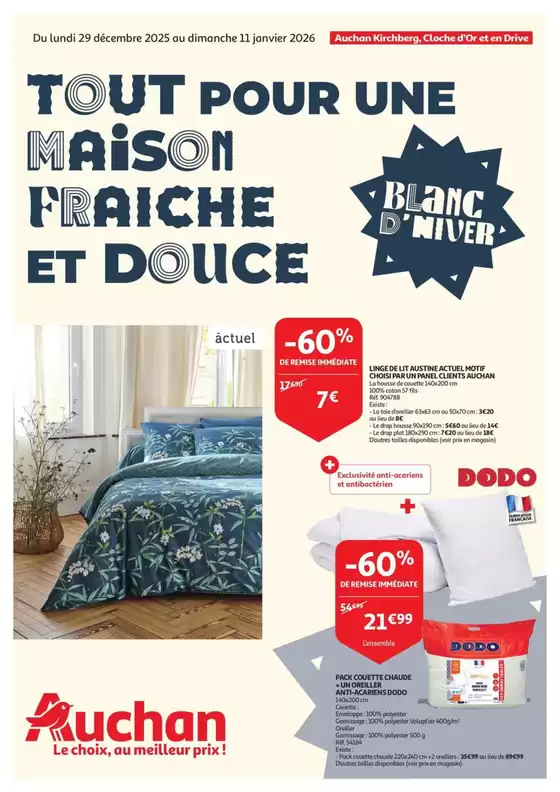 Catalogue Auchan à Zonhoven | Offres exclusives et bonnes affaires | 2025-12-29T00:00:00.000Z - 2026-01-11T00:00:00.000Z