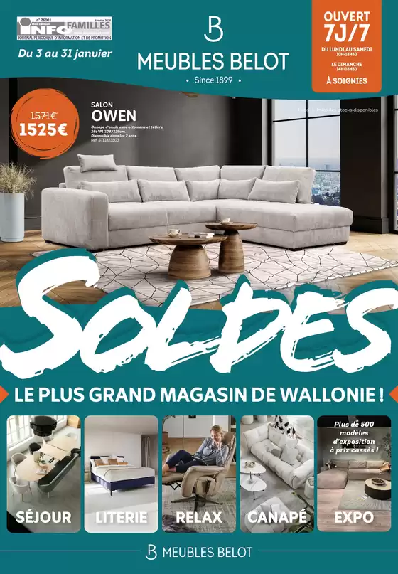 Catalogue Belot Meubelen à Maasmechelen | FOLDER SOLDES | 2026-01-03T00:00:00.000Z - 2026-01-31T00:00:00.000Z