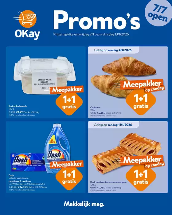Catalogue OKay Supermarkt | Volgende folder - NL | 2026-01-02T00:00:00.000Z - 2026-01-13T00:00:00.000Z