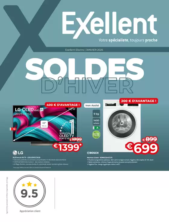 Catalogue Exellent | Folder exellent tv audio soldes dhiver 2026 | 2026-01-01T00:00:00.000Z - 2026-01-31T00:00:00.000Z