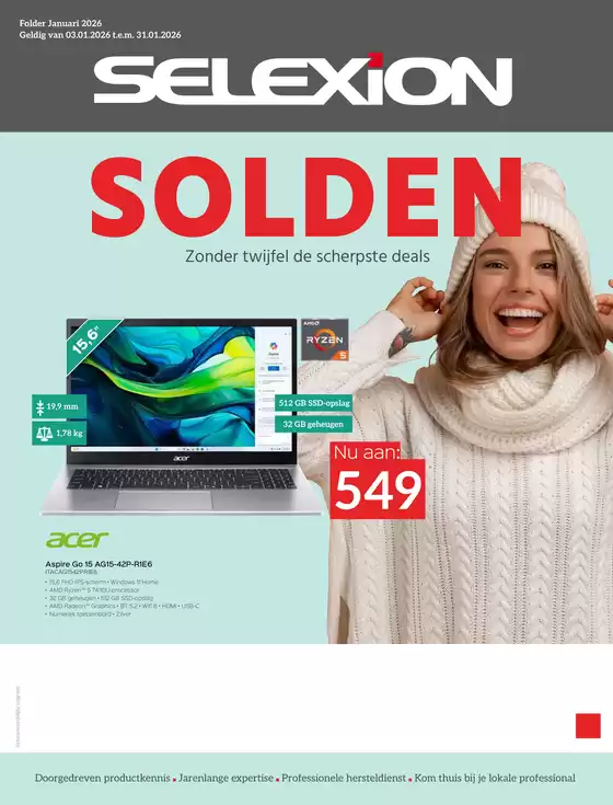 Catalogue Selexion à Ottignies-Louvain-la-Neuve | Wintersolden IT | 2026-01-05T00:00:00.000Z - 2026-01-31T00:00:00.000Z