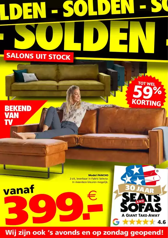 Catalogue Seats and Sofas à Mouscron | Solden | 2026-01-05T00:00:00.000Z - 2026-01-31T00:00:00.000Z