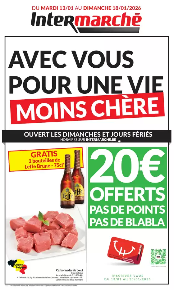 Catalogue Intermarché à Namur | Decouvrez notre folder du 13 01 26 - FR | 2026-01-13T00:00:00.000Z - 2026-01-25T00:00:00.000Z