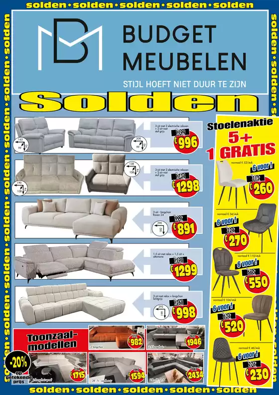 Catalogue Budget Meubelen à Charleroi | Januari Folder | 2026-01-08T00:00:00.000Z - 2026-01-31T00:00:00.000Z