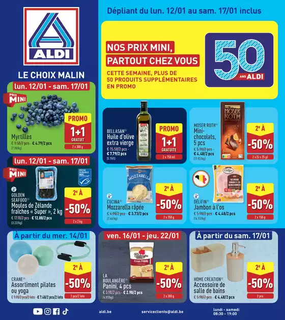 Catalogue Aldi à Profondeville | Offres pour les chasseurs de bonnes affaires | 2026-01-12T00:00:00.000Z - 2026-01-17T00:00:00.000Z