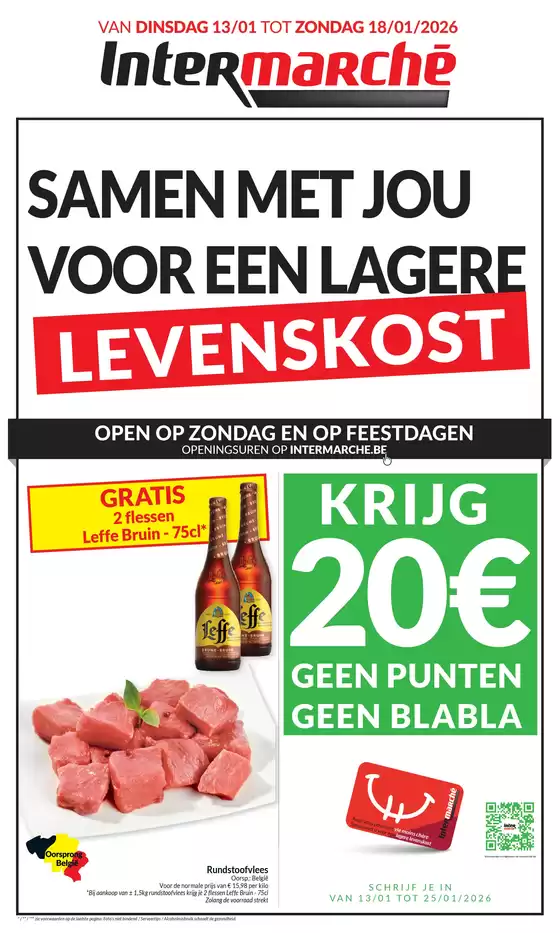 Catalogue Intermarché à Crainhem | Ontdek de folder van 13 01 26 - NL | 2026-01-13T00:00:00.000Z - 2026-01-25T00:00:00.000Z