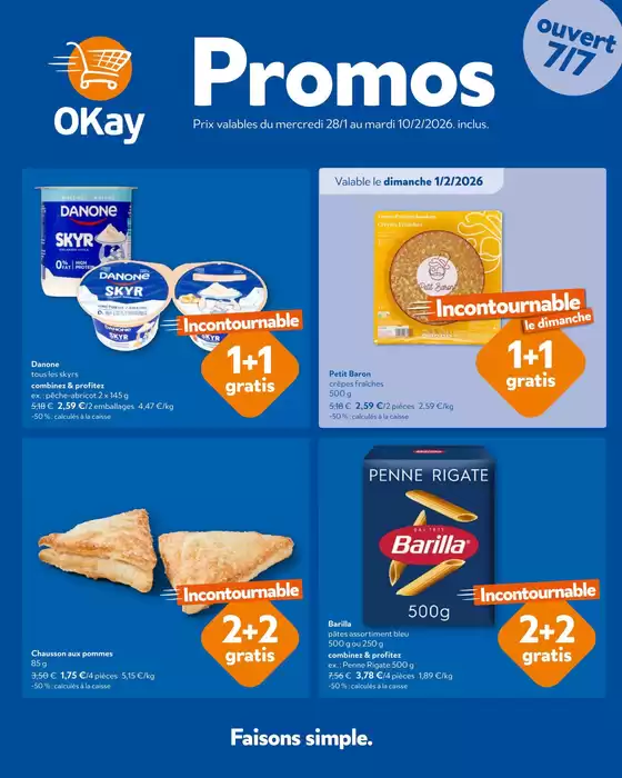 Catalogue OKay Supermarkt | Prochain dépliant - FR | 2026-01-28T00:00:00.000Z - 2026-02-10T00:00:00.000Z