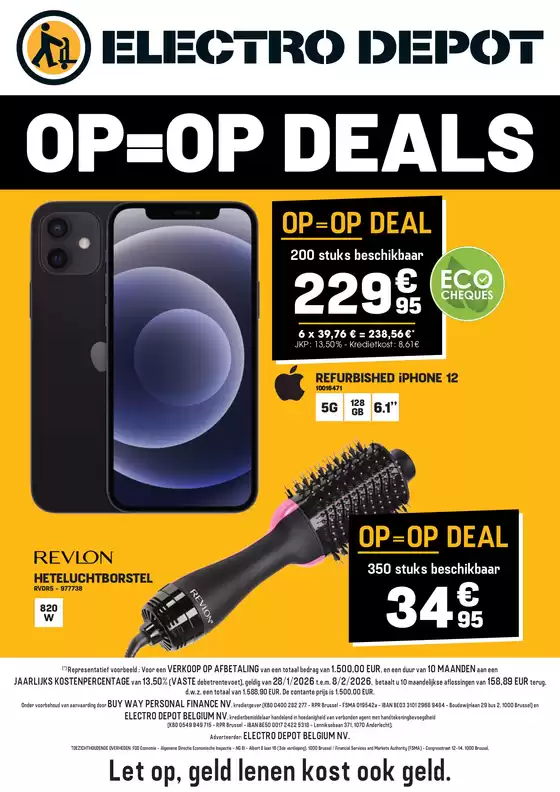 Catalogue Electrodepot | Deals NL | 2026-01-29T00:00:00.000Z - 2026-02-08T00:00:00.000Z