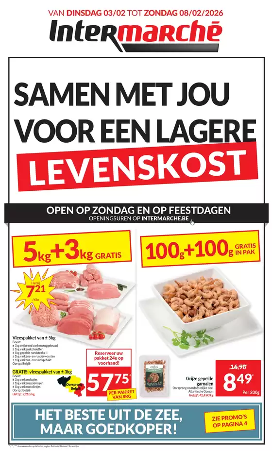 Catalogue Intermarché à Crisnée | Ontdek de folder van 03 02 26 - NL | 2026-02-03T00:00:00.000Z - 2026-02-08T00:00:00.000Z