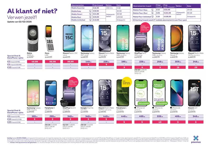 Catalogue Proximus | Verwen jezelf! | 2026-02-02T00:00:00.000Z - 2026-05-03T00:00:00.000Z