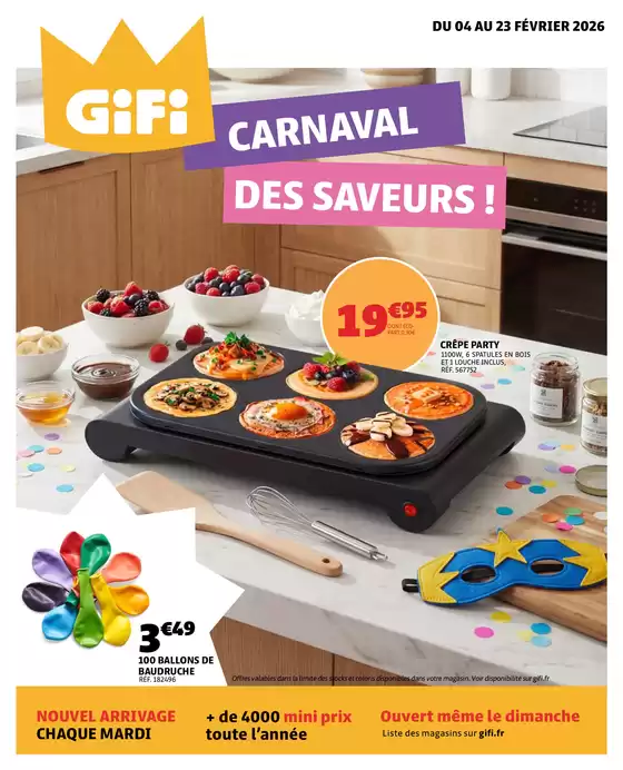 Catalogue GiFi à Péruwelz | Carnaval | 2026-02-05T00:00:00.000Z - 2026-02-23T00:00:00.000Z