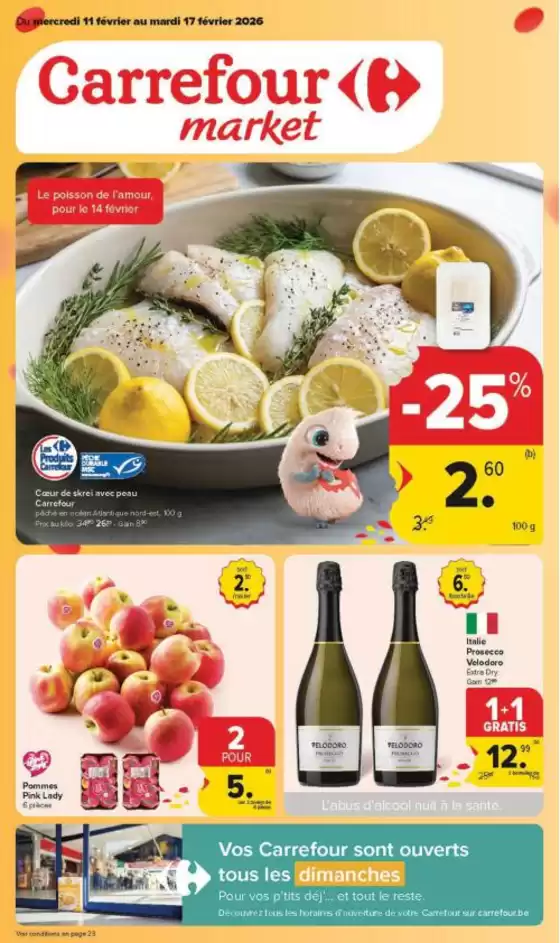 Catalogue Carrefour Market à Mortsel | Super réductions sur des produits sélectionnés | 2026-02-11T00:00:00.000Z - 2026-02-17T00:00:00.000Z