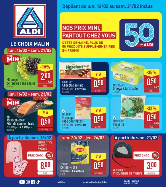 Catalogue Aldi | Super offre pour les chasseurs de bonnes affaires | 2026-02-16T00:00:00.000Z - 2026-02-21T00:00:00.000Z