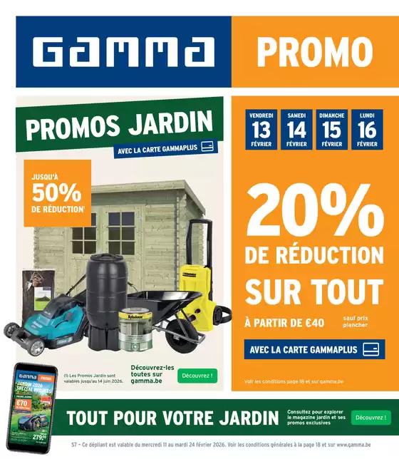 Catalogue GAMMA | Offres pour les chasseurs de bonnes affaires | 2026-02-11T00:00:00.000Z - 2026-02-24T00:00:00.000Z