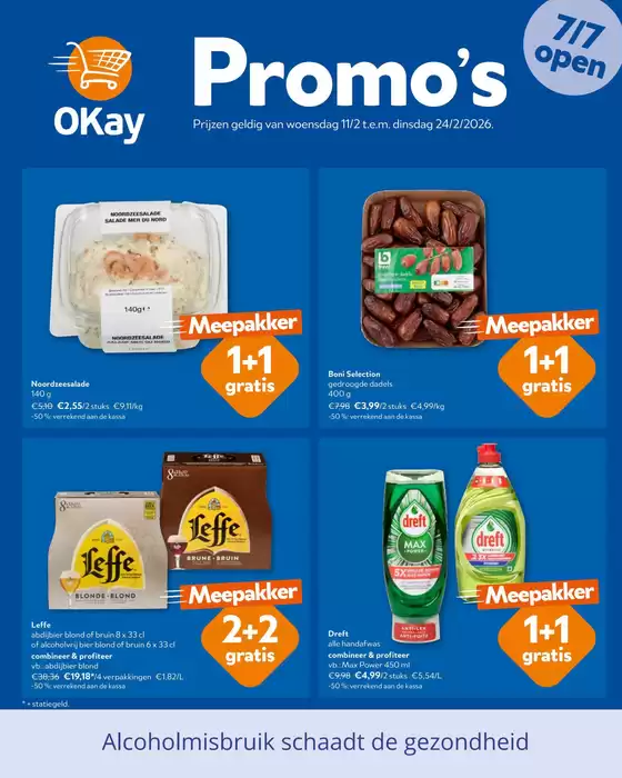 Catalogue OKay Supermarkt | Volgende folder - NL | 2026-02-11T00:00:00.000Z - 2026-02-24T00:00:00.000Z