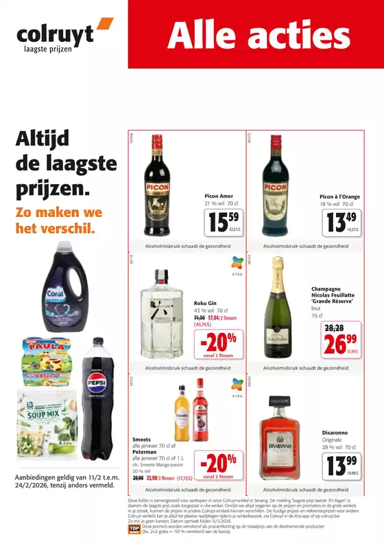 Catalogue Colruyt | Alle Acties NL | 2026-02-11T00:00:00.000Z - 2026-02-24T00:00:00.000Z