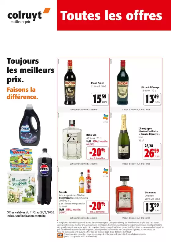Catalogue Colruyt à Tongres | Meilleures offres pour tous les chasseurs de bonnes affaires | 2026-02-11T00:00:00.000Z - 2026-02-24T00:00:00.000Z