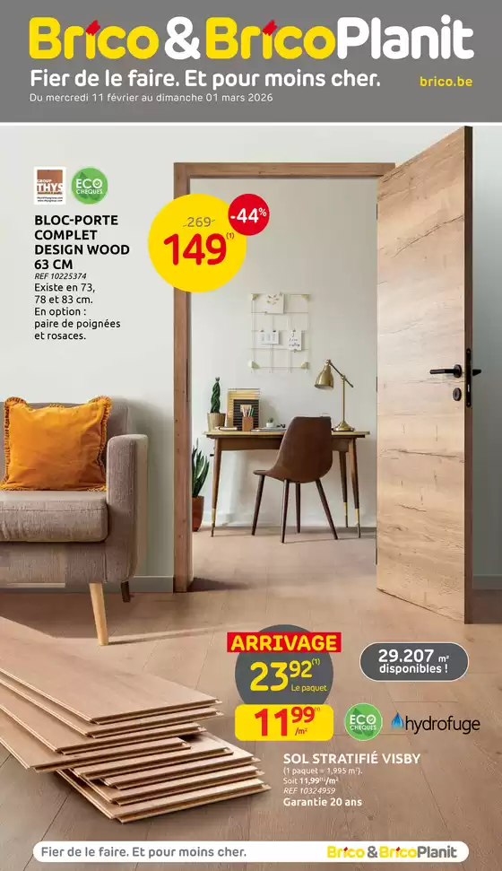 Catalogue Brico Plan-it à Morlanwelz | folder Brico Plan-it - FR | 2026-02-11T00:00:00.000Z - 2026-03-01T00:00:00.000Z