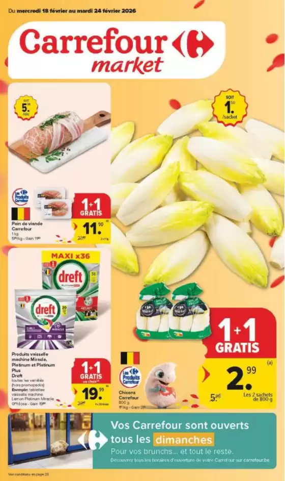 Catalogue Carrefour Market | Super offre pour les chasseurs de bonnes affaires | 2026-02-18T00:00:00.000Z - 2026-02-24T00:00:00.000Z