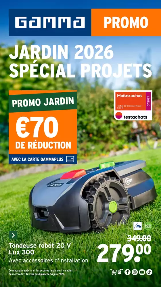 Catalogue GAMMA à Charleroi | Offres spéciales attractives pour tout le monde | 2026-02-11T00:00:00.000Z - 2026-06-14T00:00:00.000Z
