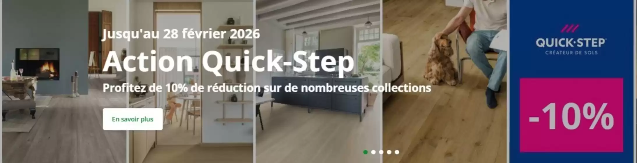 Catalogue Diffusion Menuiserie à Liège | Action Quick-step | 2026-02-16T00:00:00.000Z - 2026-02-28T00:00:00.000Z