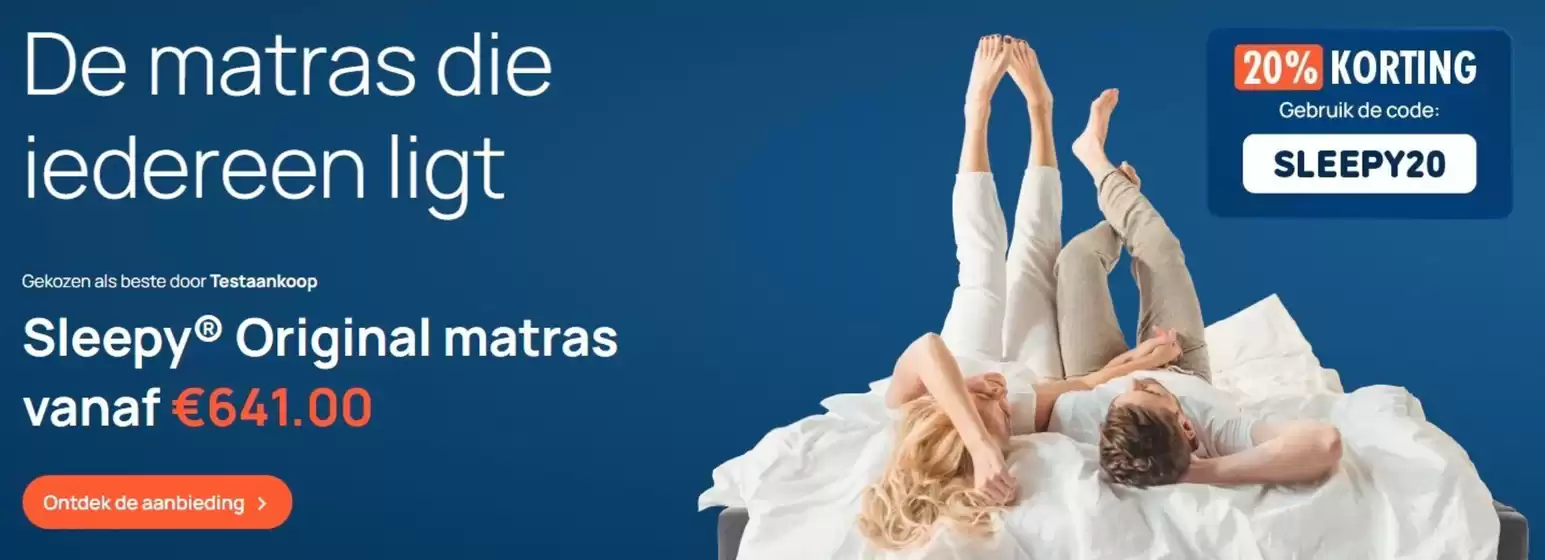 Catalogue Sleepy | 20% Korting | 2026-02-20T00:00:00.000Z - 2026-03-06T00:00:00.000Z