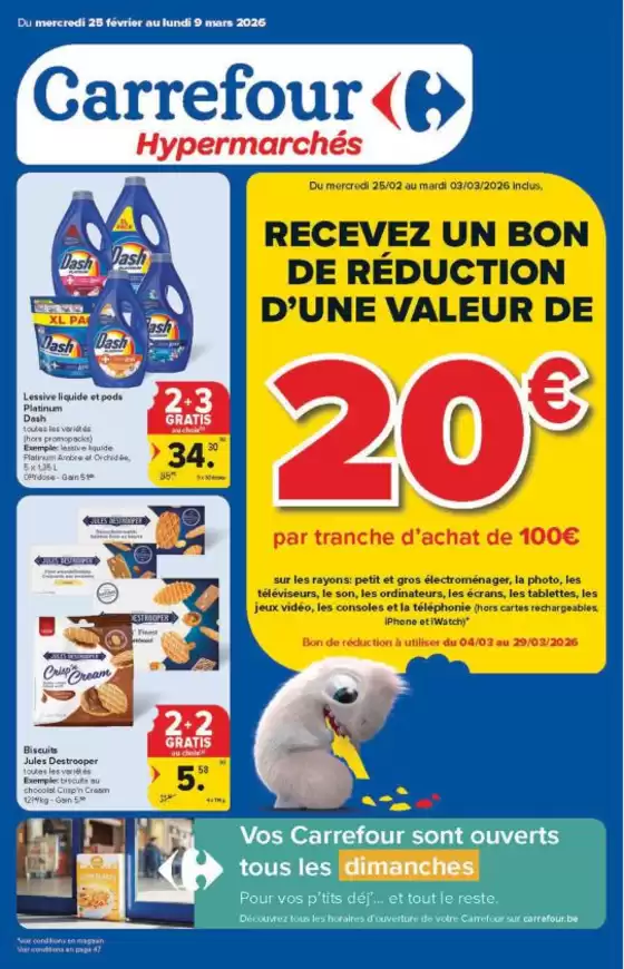 Catalogue Carrefour à Boom | Super offre pour les chasseurs de bonnes affaires | 2026-02-25T00:00:00.000Z - 2026-03-09T00:00:00.000Z