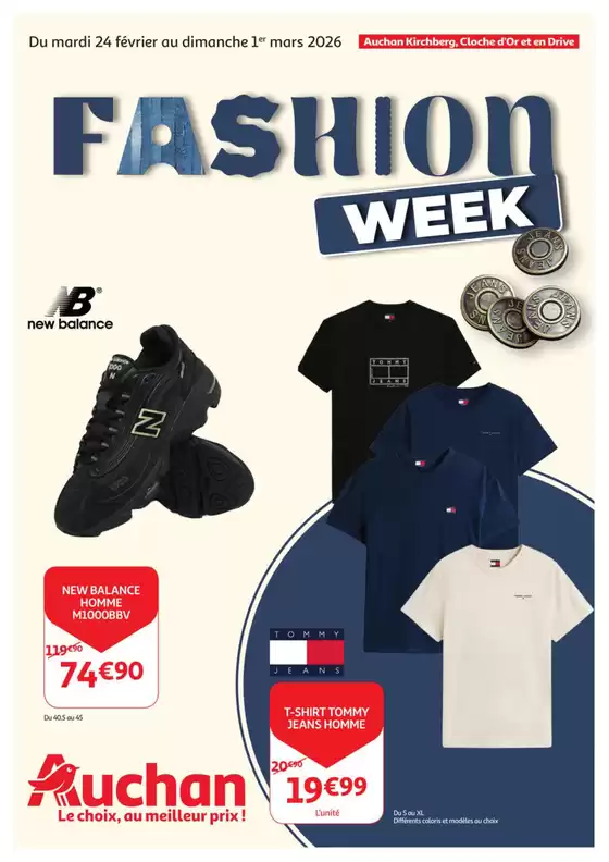 Catalogue Auchan à Malle | Fashion Week | 2026-02-24T00:00:00.000Z - 2026-03-01T00:00:00.000Z