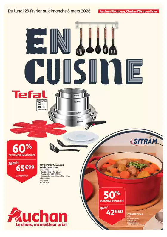Catalogue Auchan à Malle | En Cuisine | 2026-02-23T00:00:00.000Z - 2026-03-08T00:00:00.000Z