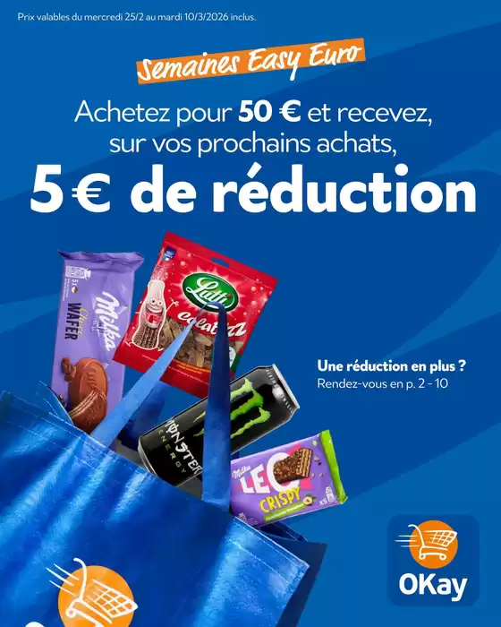 Catalogue OKay Supermarkt | Prochain dépliant - FR | 2026-02-25T00:00:00.000Z - 2026-03-10T00:00:00.000Z