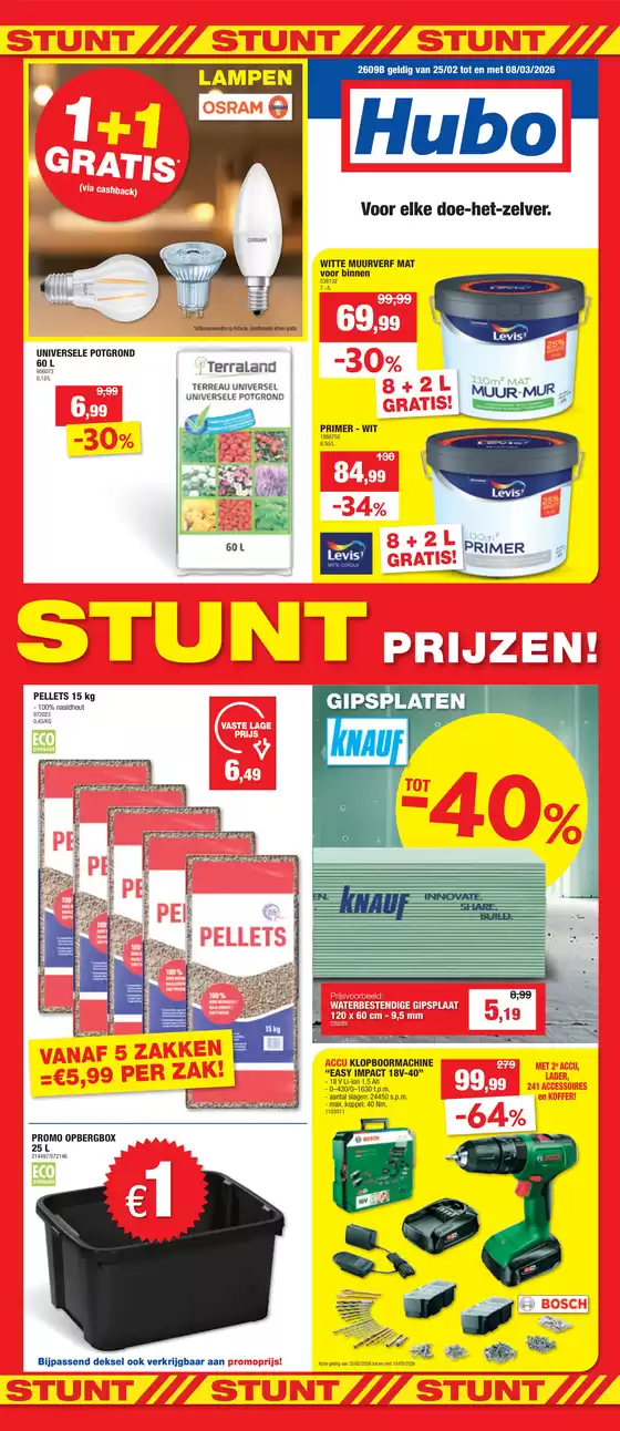 Catalogue Hubo | Hubo Folder geldig t.e.m. 08/03/2026 NL | 2026-02-25T00:00:00.000Z - 2026-03-15T00:00:00.000Z
