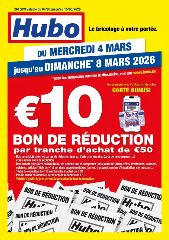 Catalogue Hubo | Hubo Dépliant valable jusqu'au 15/03/2026 FR | 2026-03-04T00:00:00.000Z - 2026-03-08T00:00:00.000Z