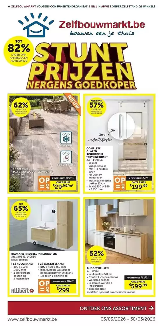 Catalogue Zelfbouwmarkt à Ypres | Stunt Prijzen | 2026-03-04T00:00:00.000Z - 2026-03-30T00:00:00.000Z