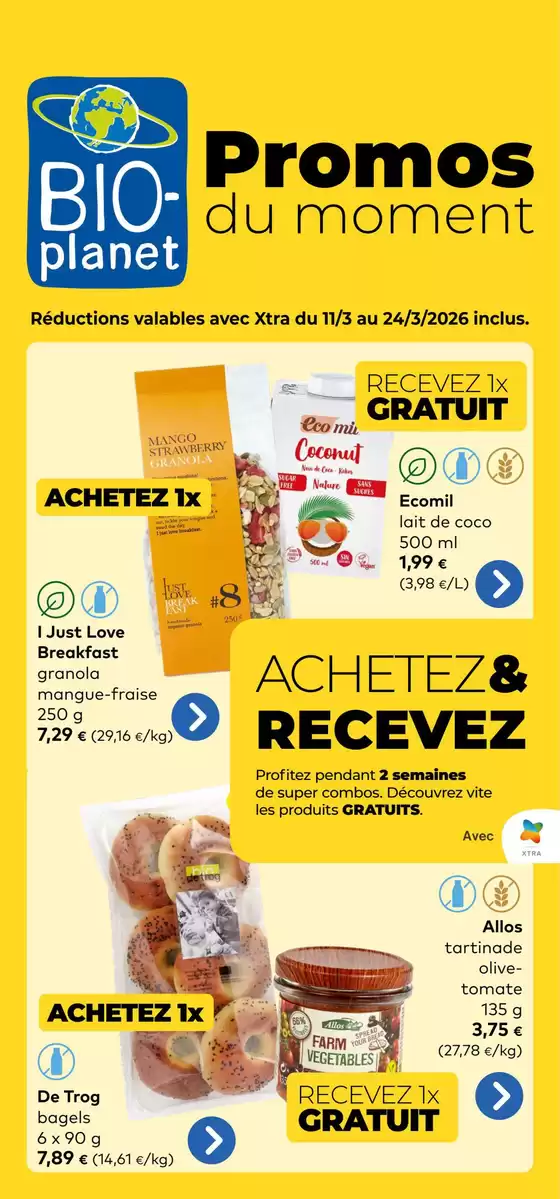 Catalogue Bio Planet | Bonnes affaires et offres actuelles | 2026-03-11T00:00:00.000Z - 2026-03-24T00:00:00.000Z